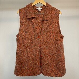 Vintage Multicolor Sprinkles Knit Vest Eclectic‎ Grandpa Grandma